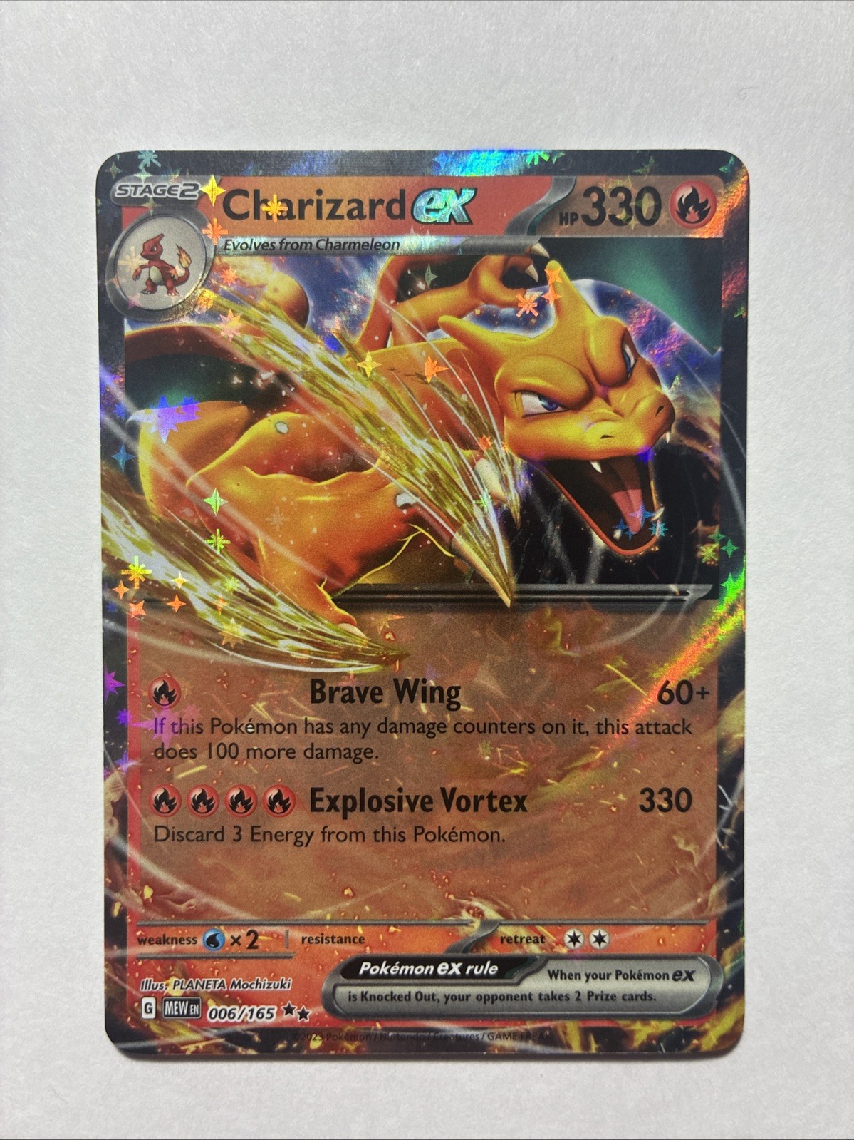 Charizard ex 006/165 SV: Scarlet & Violet 151 Double Rare Pokemon TCG – NM