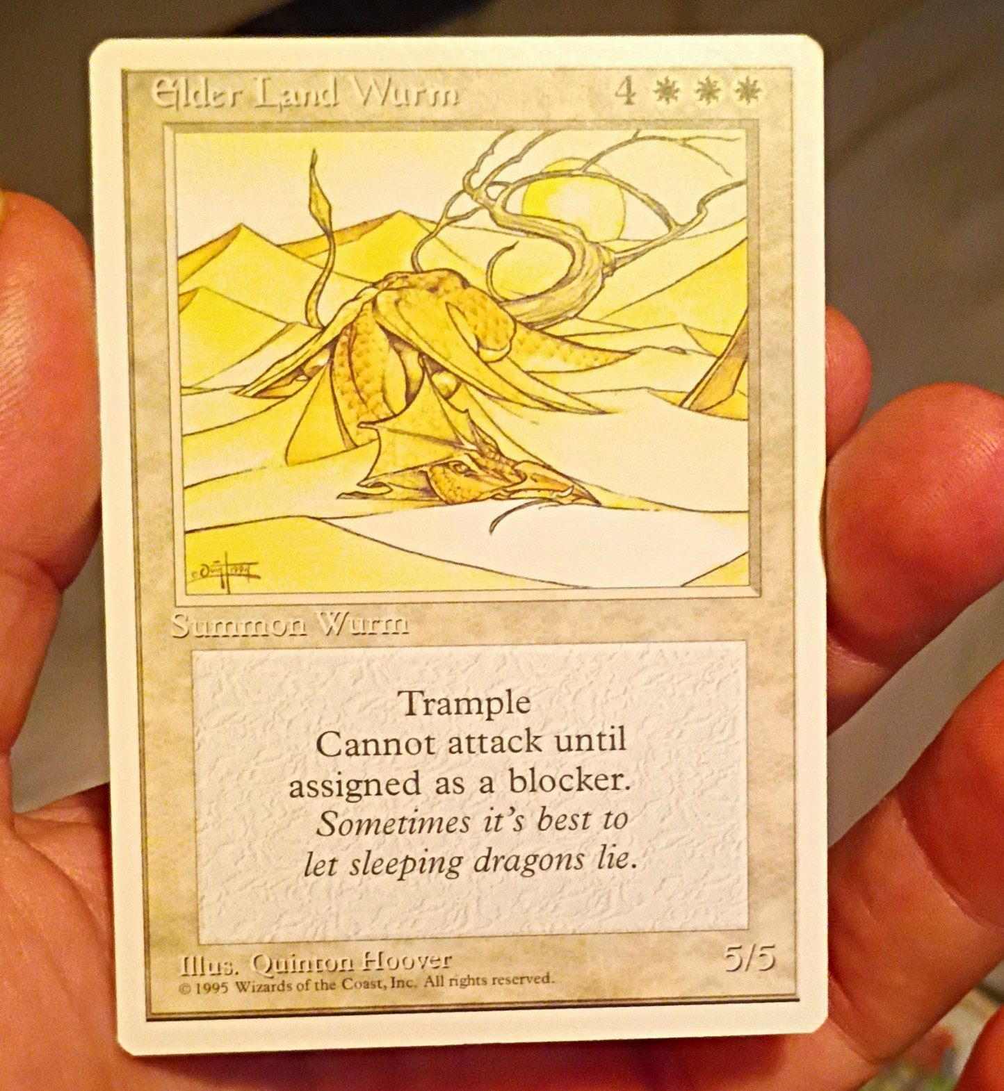 Wizards of the Coast Elder Land Wurm Legends 1995 Regular White Rare English