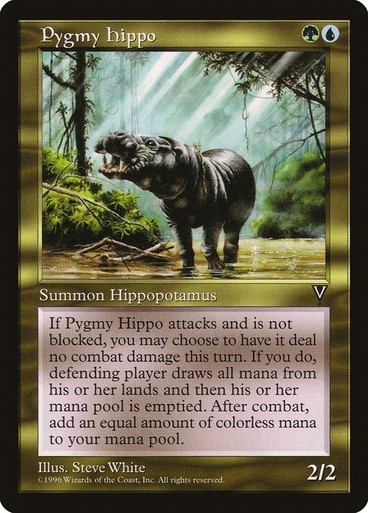 Pygmy Hippo NM/M Visions Multicolor Creature Hippopotamus Mtg Magic English