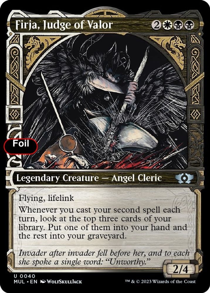 Foil Firja, Judge of Valor – 40 – LP – March of the Machine: Multiverse Legends