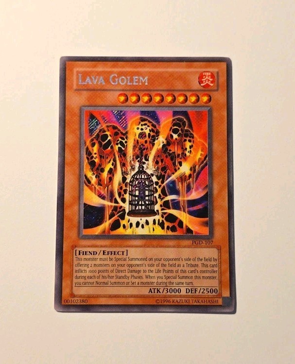 Yugioh Lava Golem PGD-107 Pharaonic Guardian Secret Rare LP