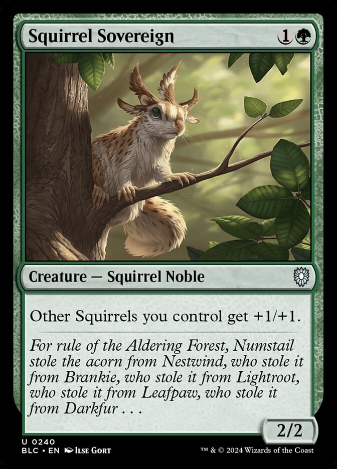Squirrel Sovereign 240 NM Bloomburrow Commander MTG