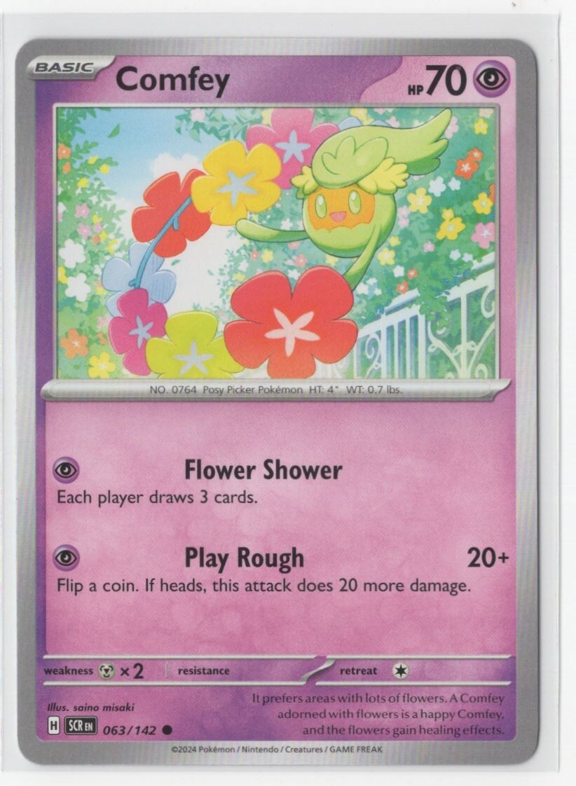 Pokemon Stellar Crown 063/142 Comfey