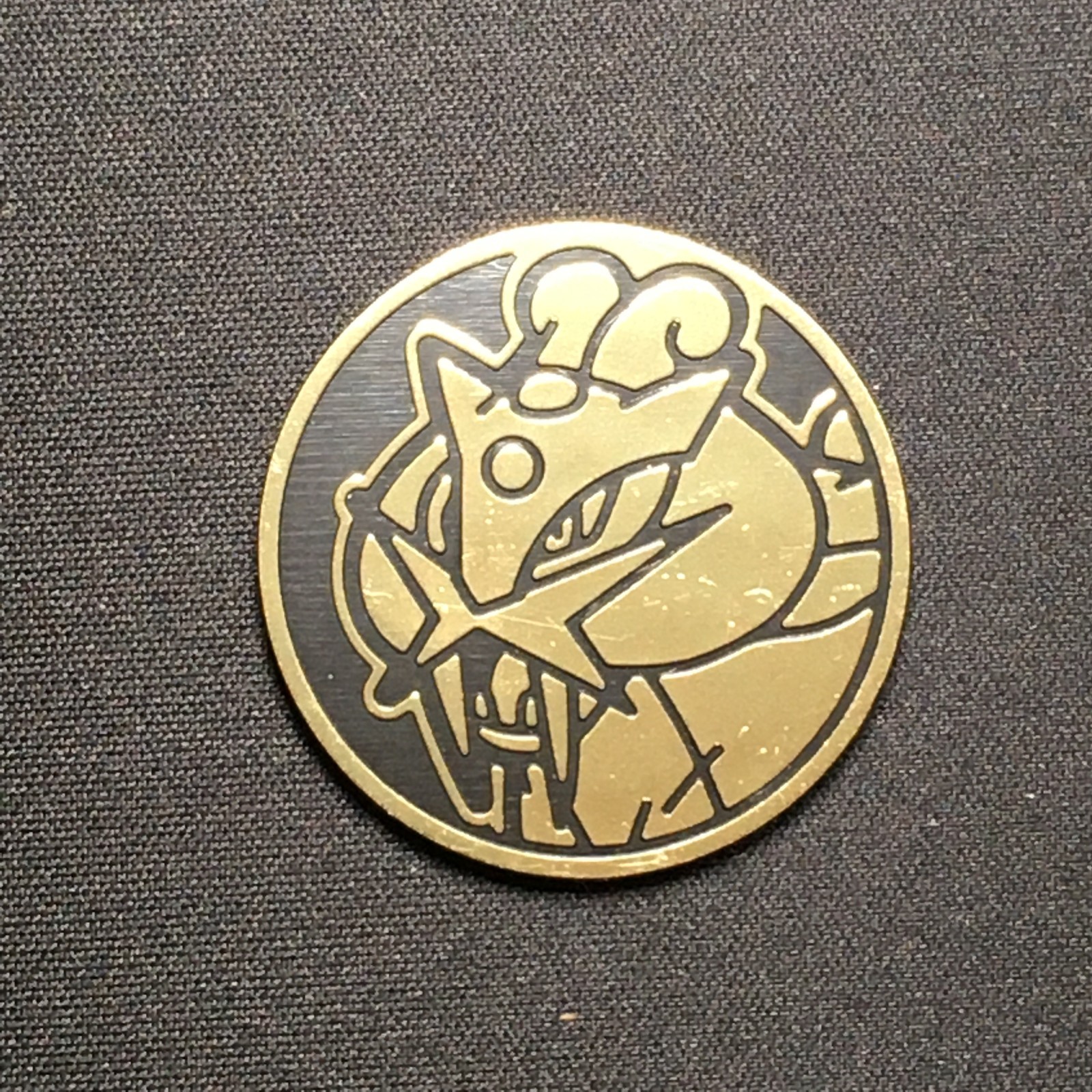 Gold Raikou Official Pokemon TCG Flipping Coin