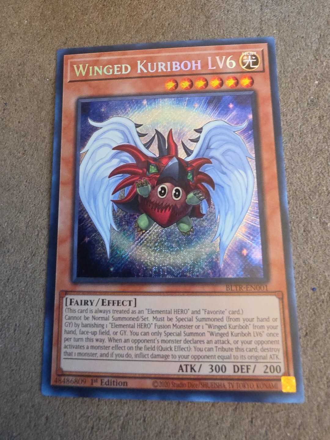Yugioh Winged Kuriboh LV6 BLTR-EN001 Secret Rare 1st Ed NM