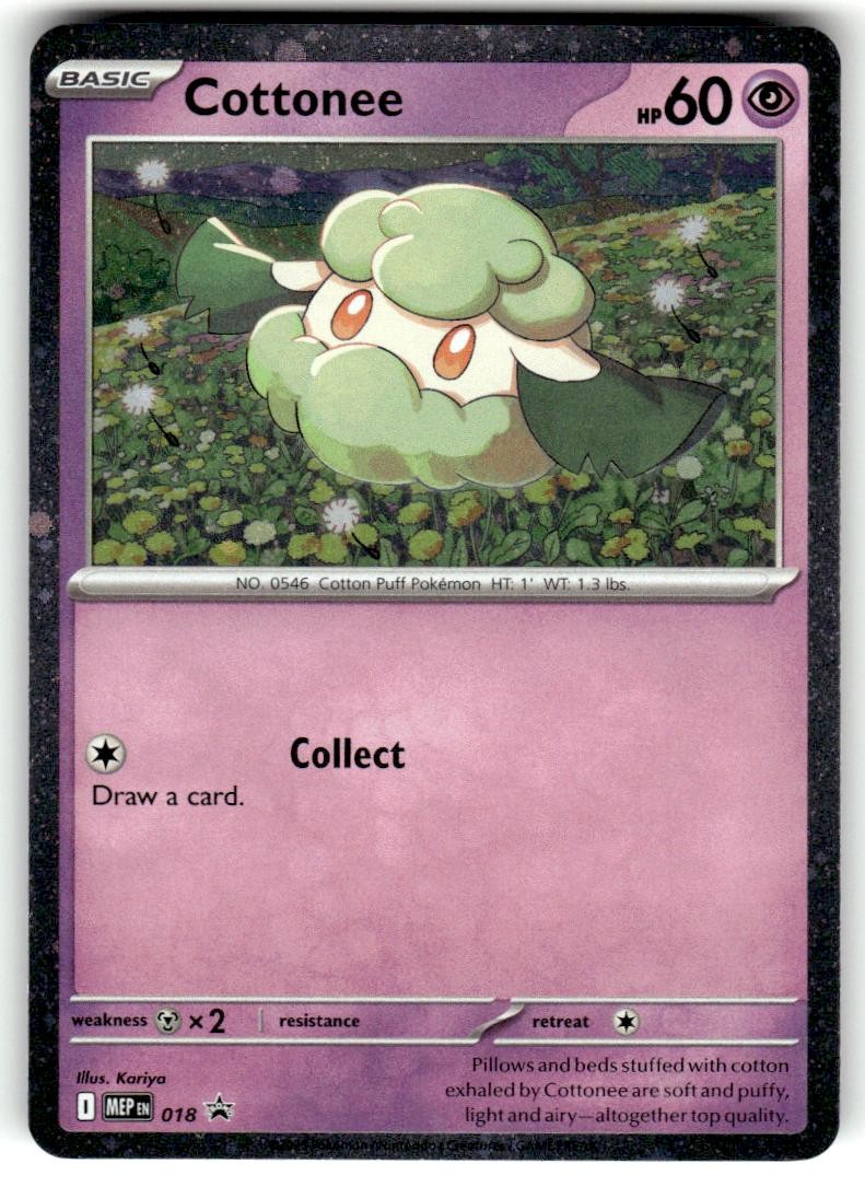 Cottonee (Cosmos Holo) 018 ME: Mega Evolution Promo Pokemon Holo NM