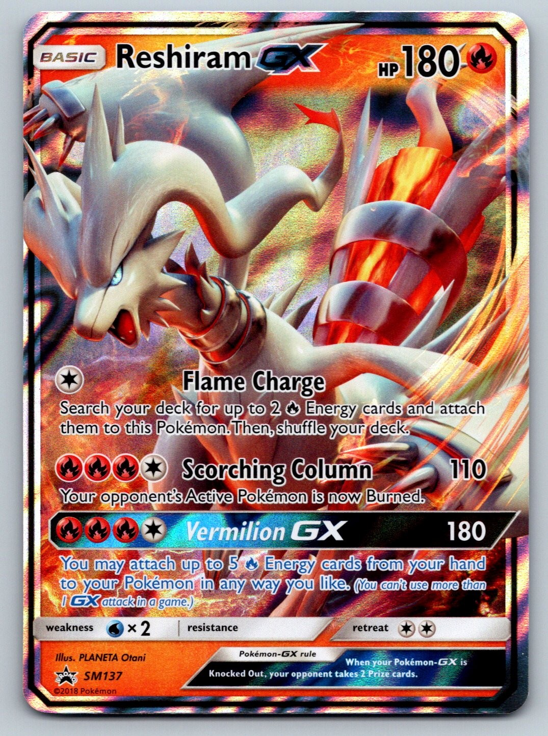 Pokemon TCG SM Promos Reshiram GX SM137 Promo 2016