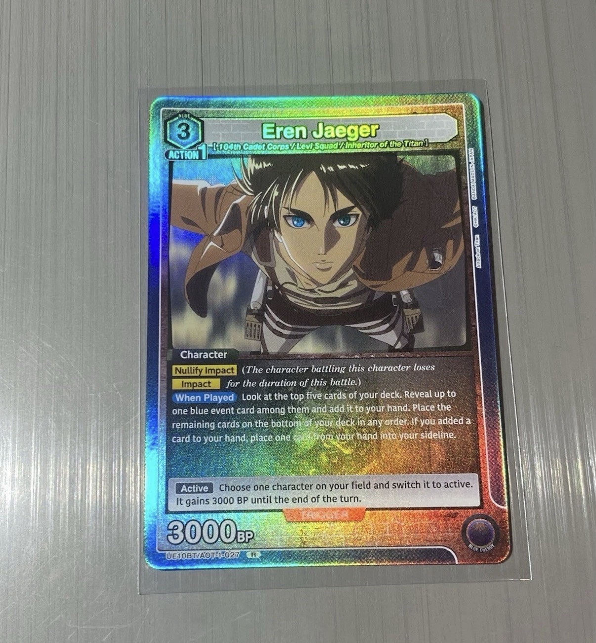 Union Arena: Attack on Titan – Eren Jaeger – Rare Foil – UE10BT/AOT-1-027