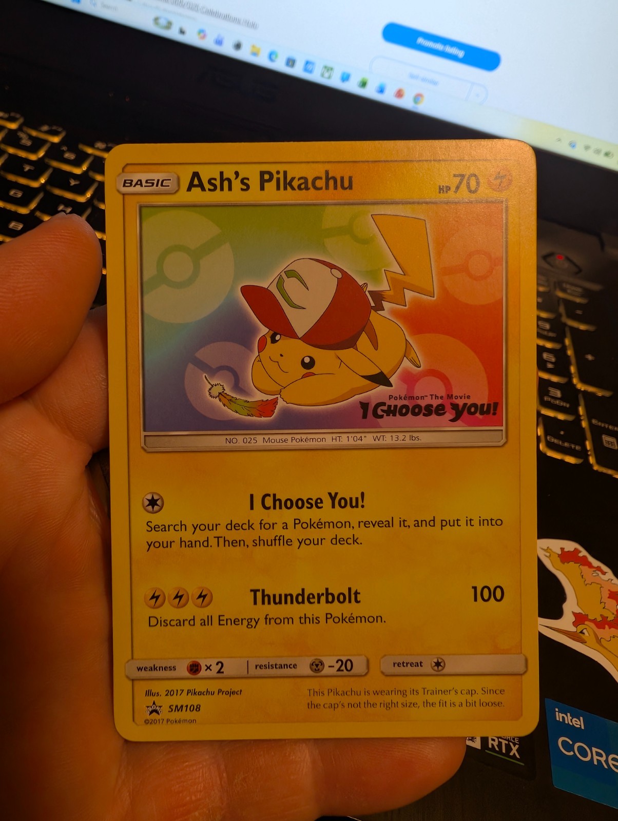 Ash’s Pikachu SM108 Sm Regular