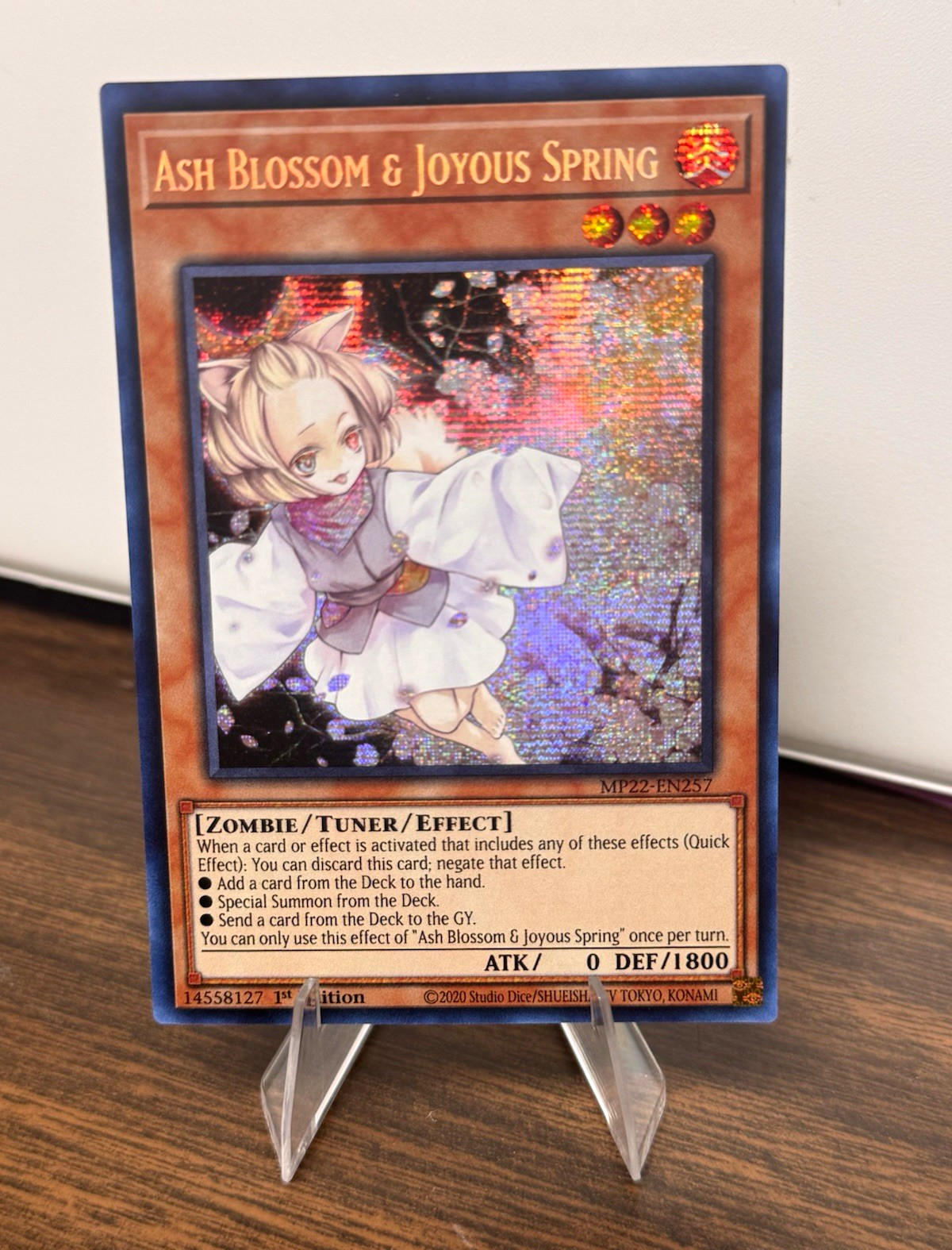 Yu-Gi-Oh! Ash Blossom & Joyous Spring MP22-EN257 Prismatic Secret 1st Ed NM