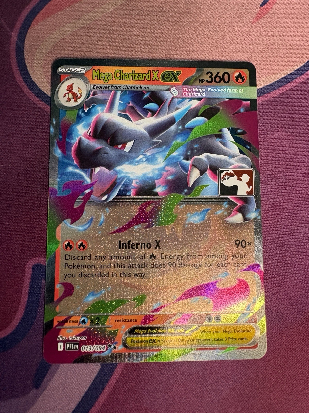 Mega Charizard X Ex Series 9 Play! Stamp 013/094 Phantasmal Flames
