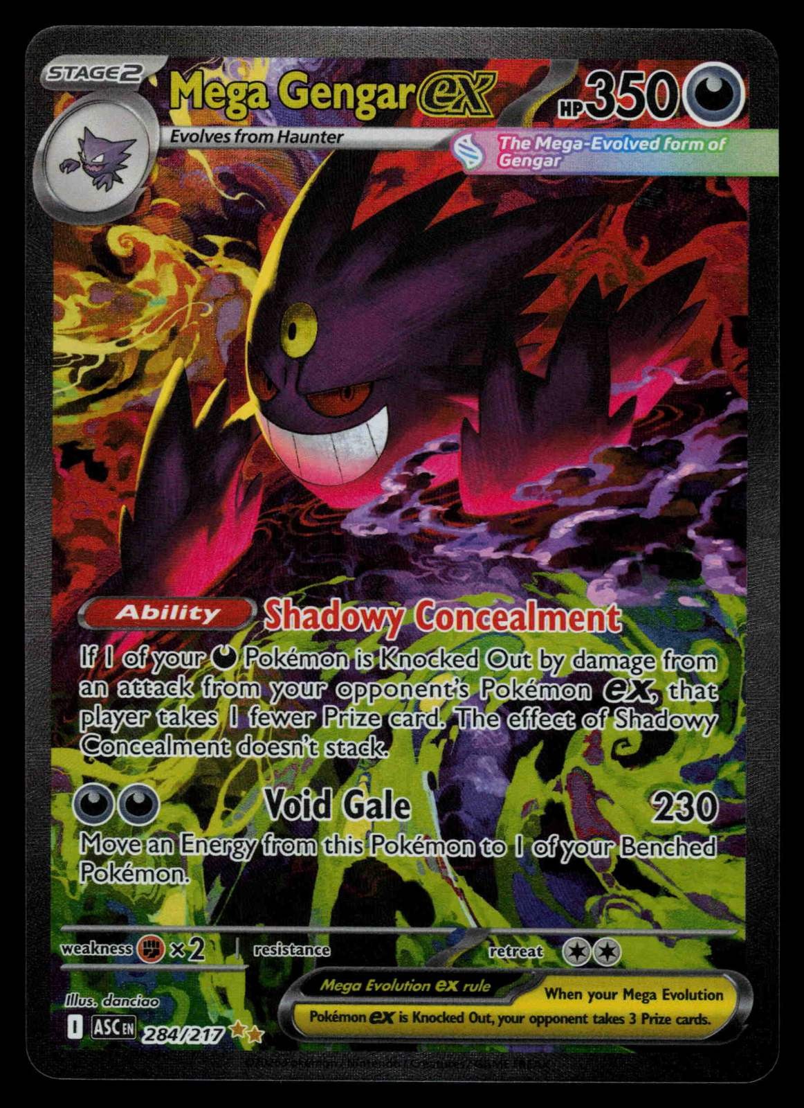 Mega Gengar ex 284/217 – Pokemon Ascended Heroes – SIR (NM)