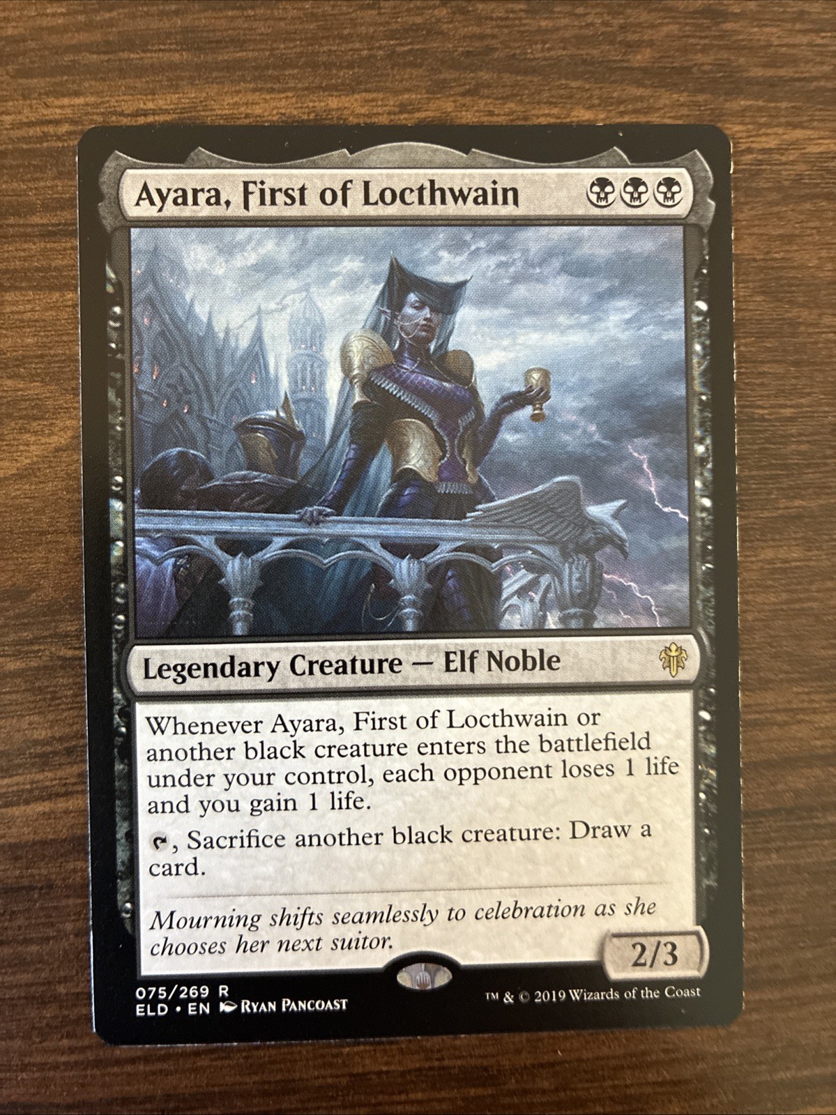 Ayara, First of Locthwain – NM – Throne of Eldraine 75 Magic: The Gathering