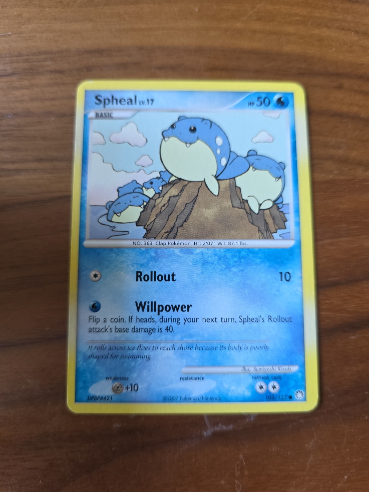 Spheal 102/123 LP Mysterious Treasures Pokemon Card – Sumiyoshi Kizuki Art