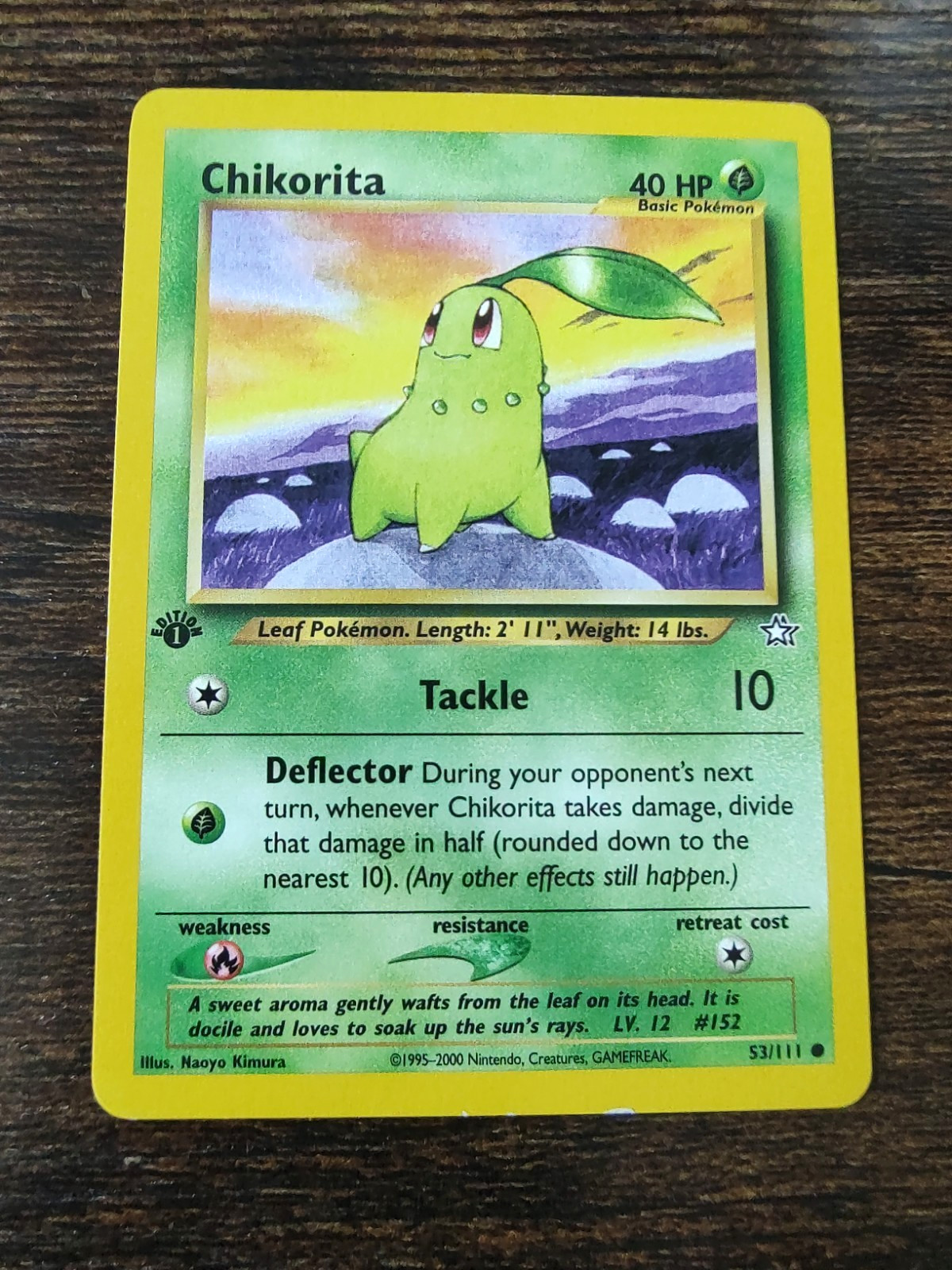 Pokemon Neo Genesis 1st Edition Chikorita 53/111 Non Holo LP-