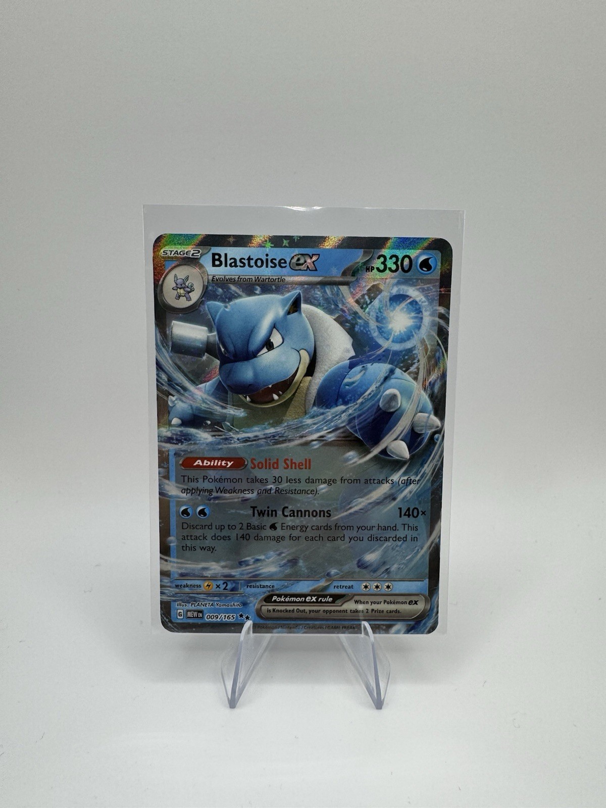 Blastoise ex 9/165 Scarlet & Violet Pokemon 151 Holo NM