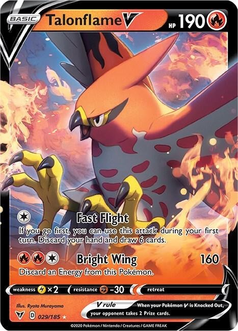 Pokemon Vivid Voltage Ultra Rare Talonflame V 029/185 – Near Mint (NM)