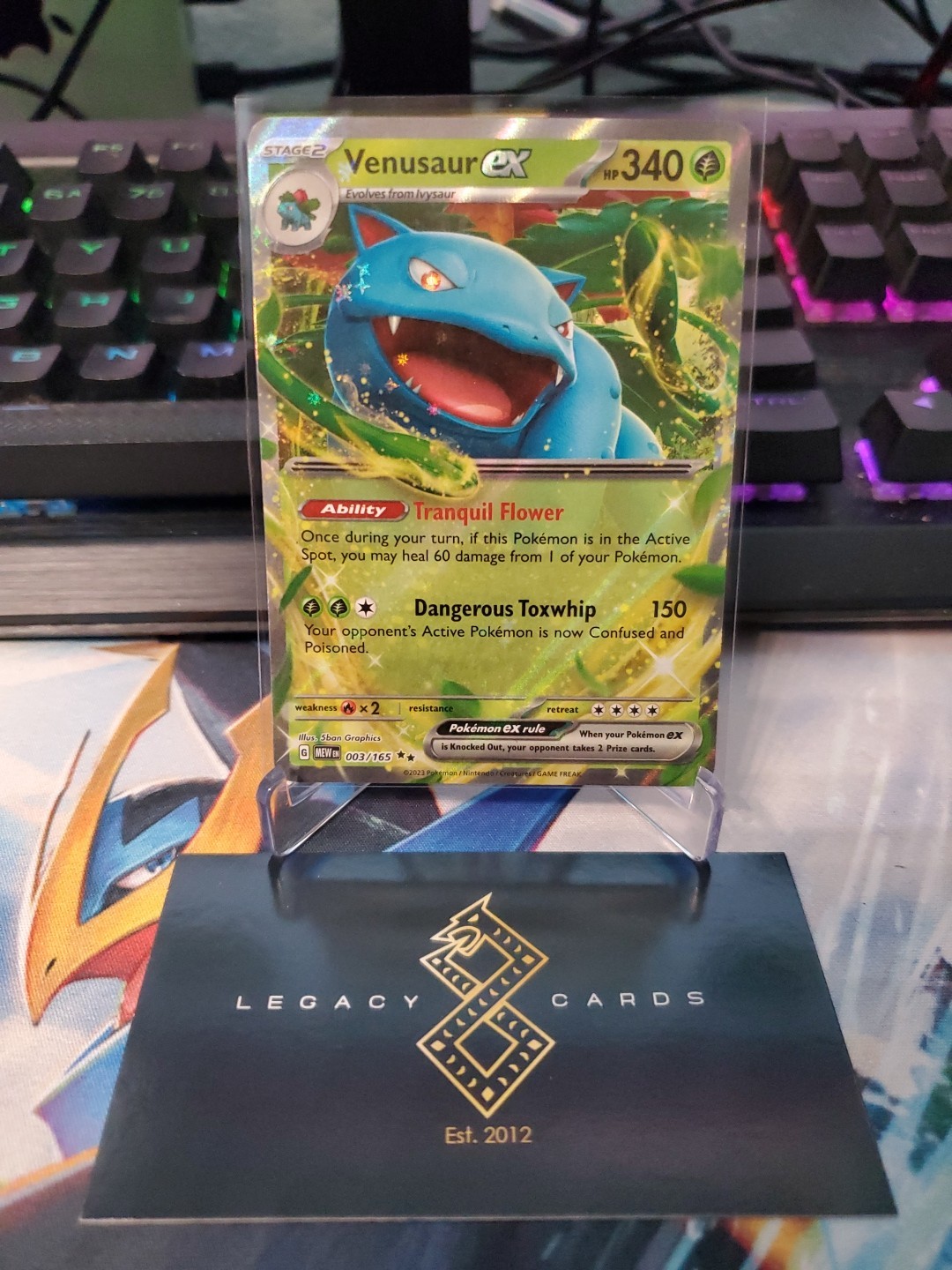 Venusaur ex 003/165 – S&V: 151 Double Rare – Pokémon TCG (NM)