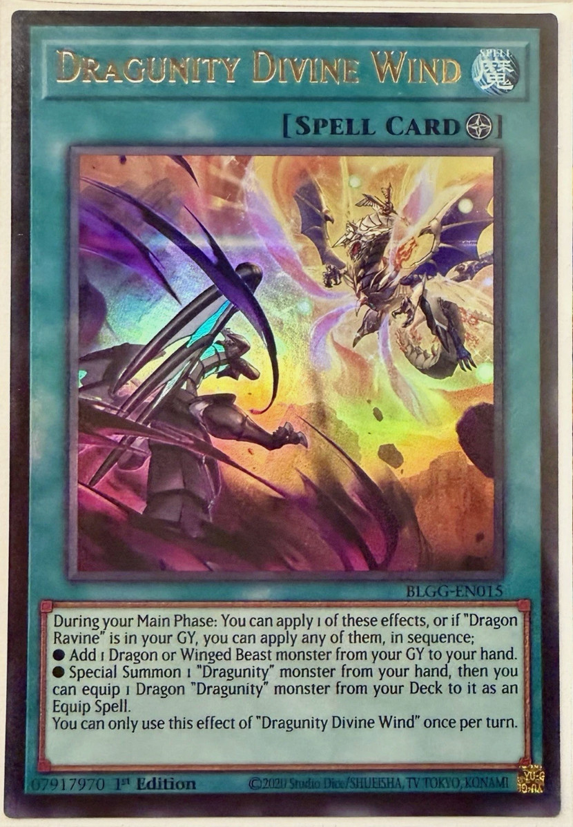 Dragunity Divine Wind – BLGG-EN015 – Ultra Rare -Glorious Gallery – NM/M