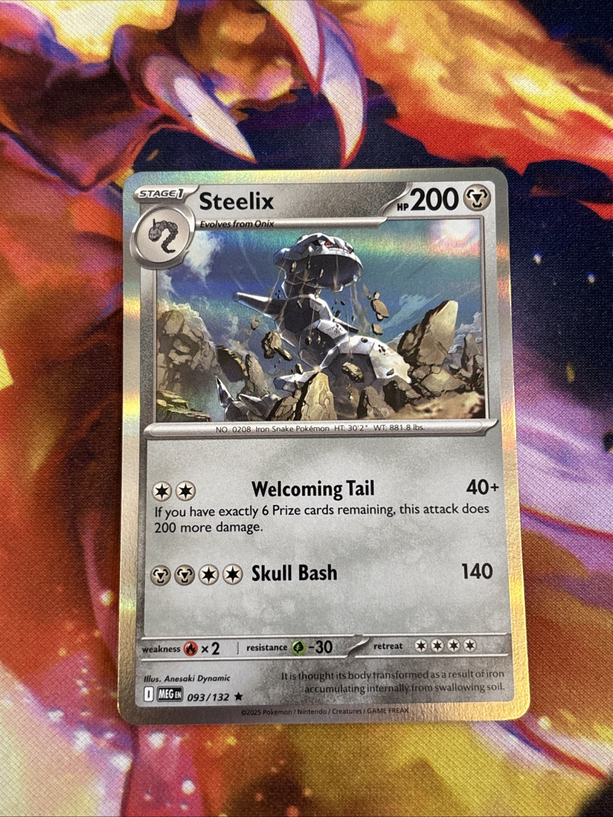 Pokemon TCG Steelix 93/132 Mega Evolution Holo NM
