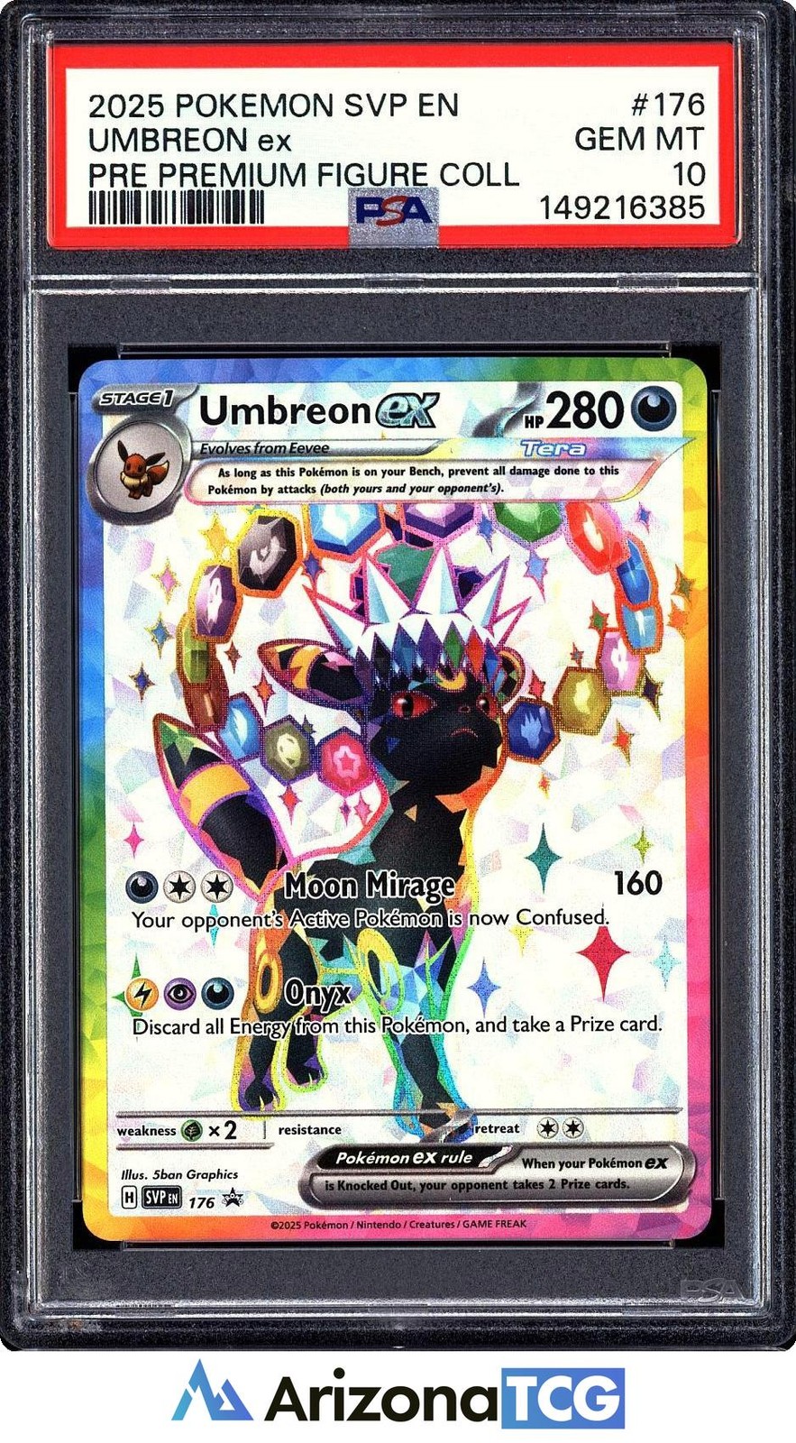 Pokemon 2025 Umbreon ex 176 Promo PFC GEM MINT PSA 10