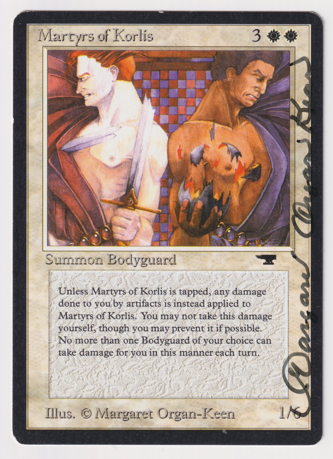 Signed Martyrs of Korlis LP Antiquities Artist Margaret Organ-Kean 1994 WOTC MTG