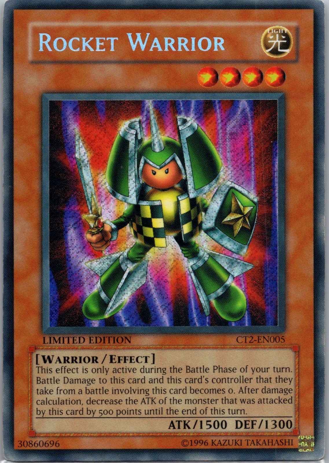 Rocket Warrior Limited Secret Rare 2005 Collectors Tin CT2-EN005 LP