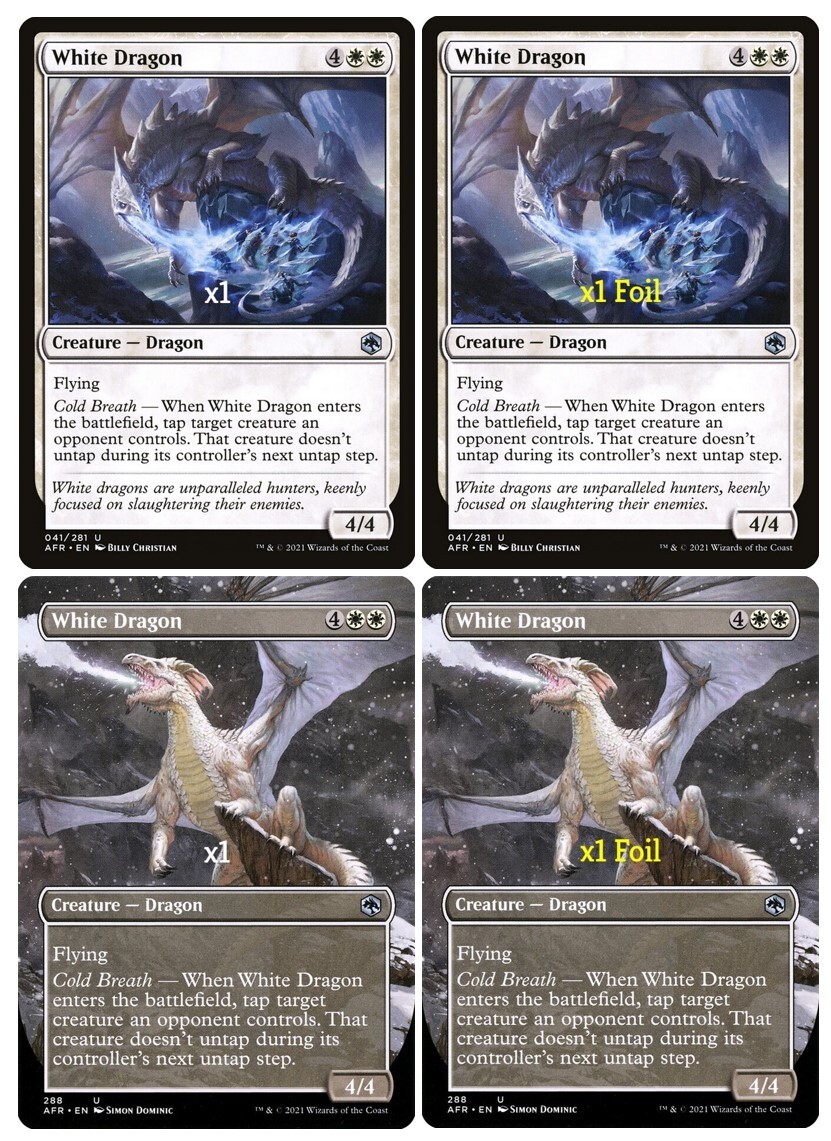 MTG Adventures in the Forgotten Realms AFR White Dragon MINT (SELECT)