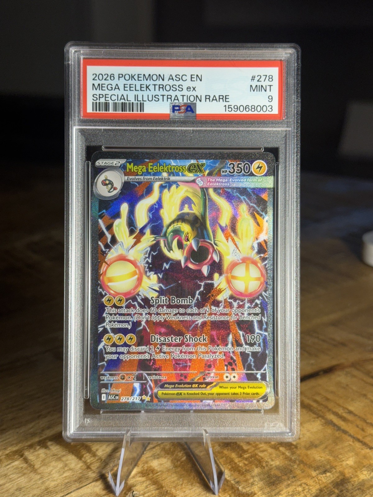 Mega Eelektross ex 278/217 Me: Ascended Heroes Special Illustration Rare PSA 9