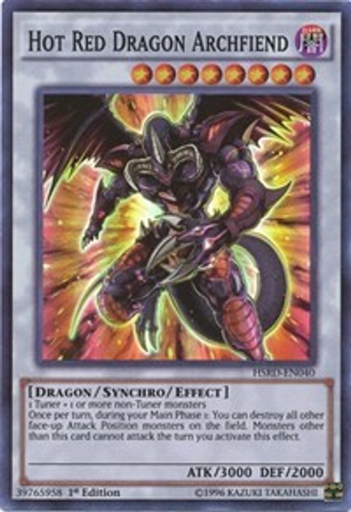 Hot Red Dragon Archfiend [HSRD – HSRD-EN040] Super Rare 1st Edition NM