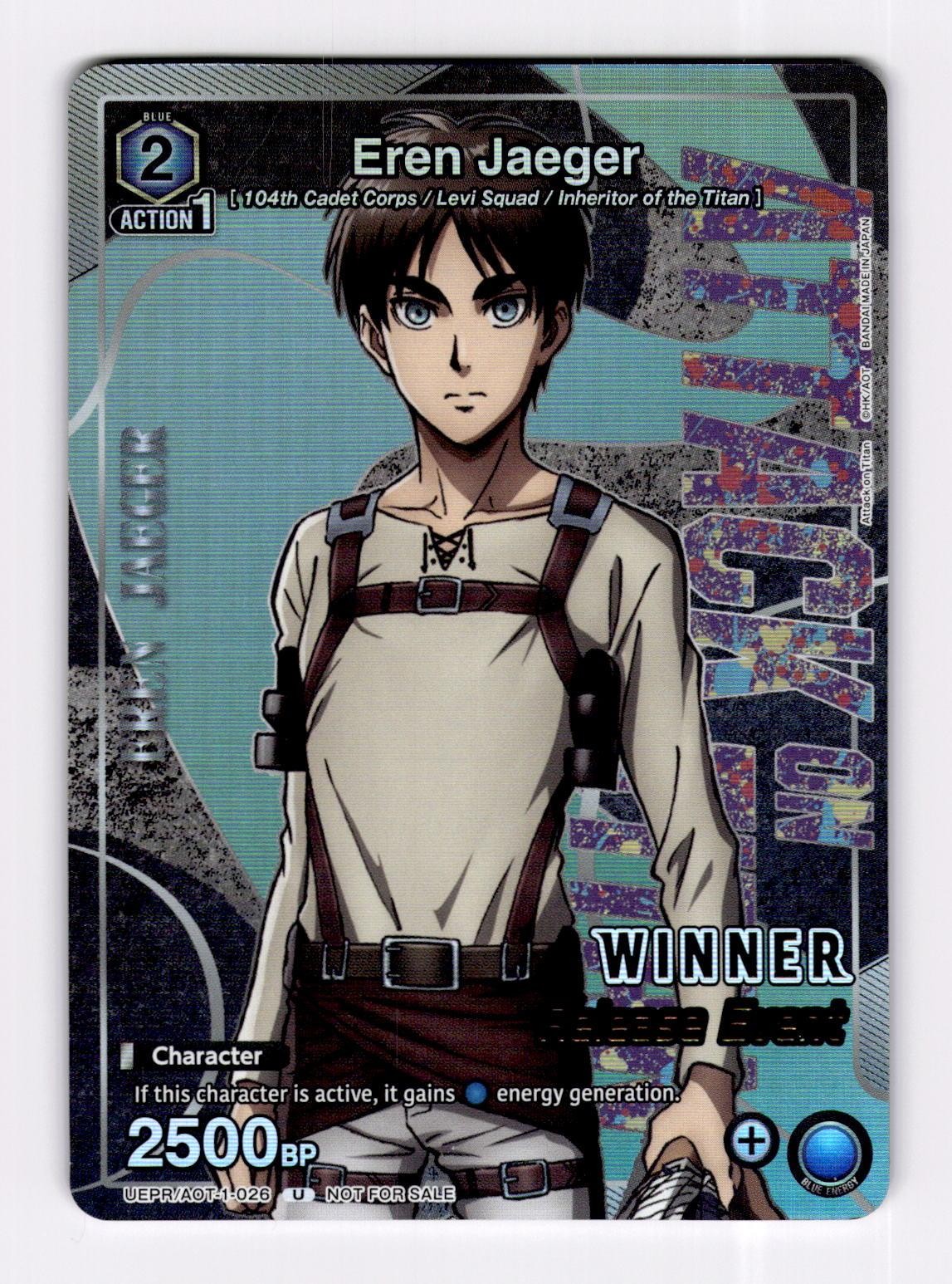 Eren Jaeger (Release Event Winner)AOT-1-026 : Attack on TitanUnion Arena Foil NM