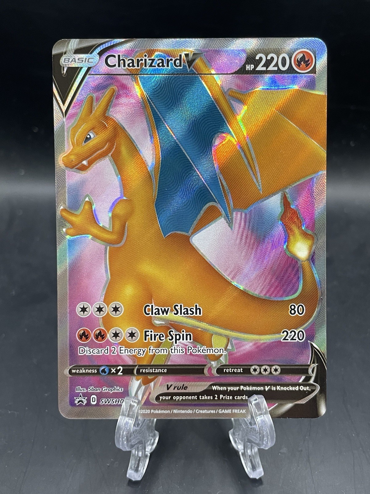 Pokemon Charizard V SWSH050 Holo Promo Sword & Shield Promo Pokemon Near Mint