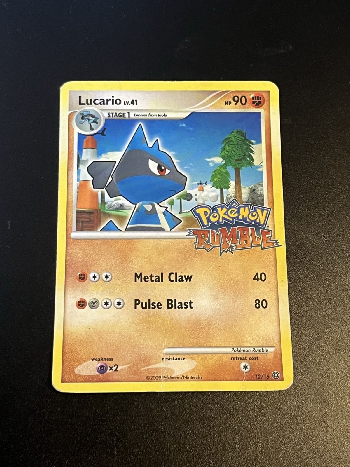 Lucario 12/16 Pokemon Rumble 2009- HP/DMG – Pokémon TCG