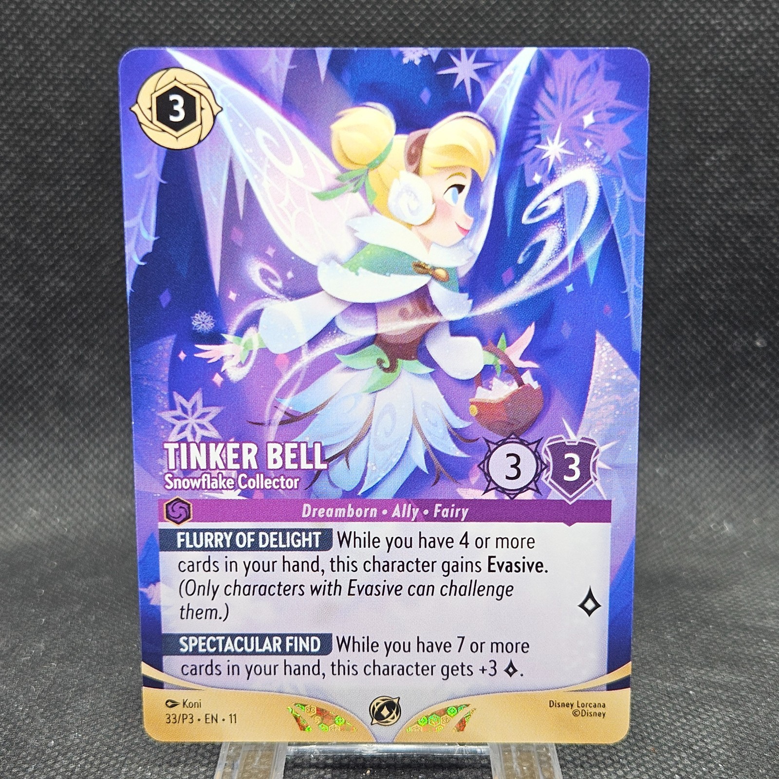 Tinker Bell Snowflake Collector Disney Lorcana Participation Promo 33/P3