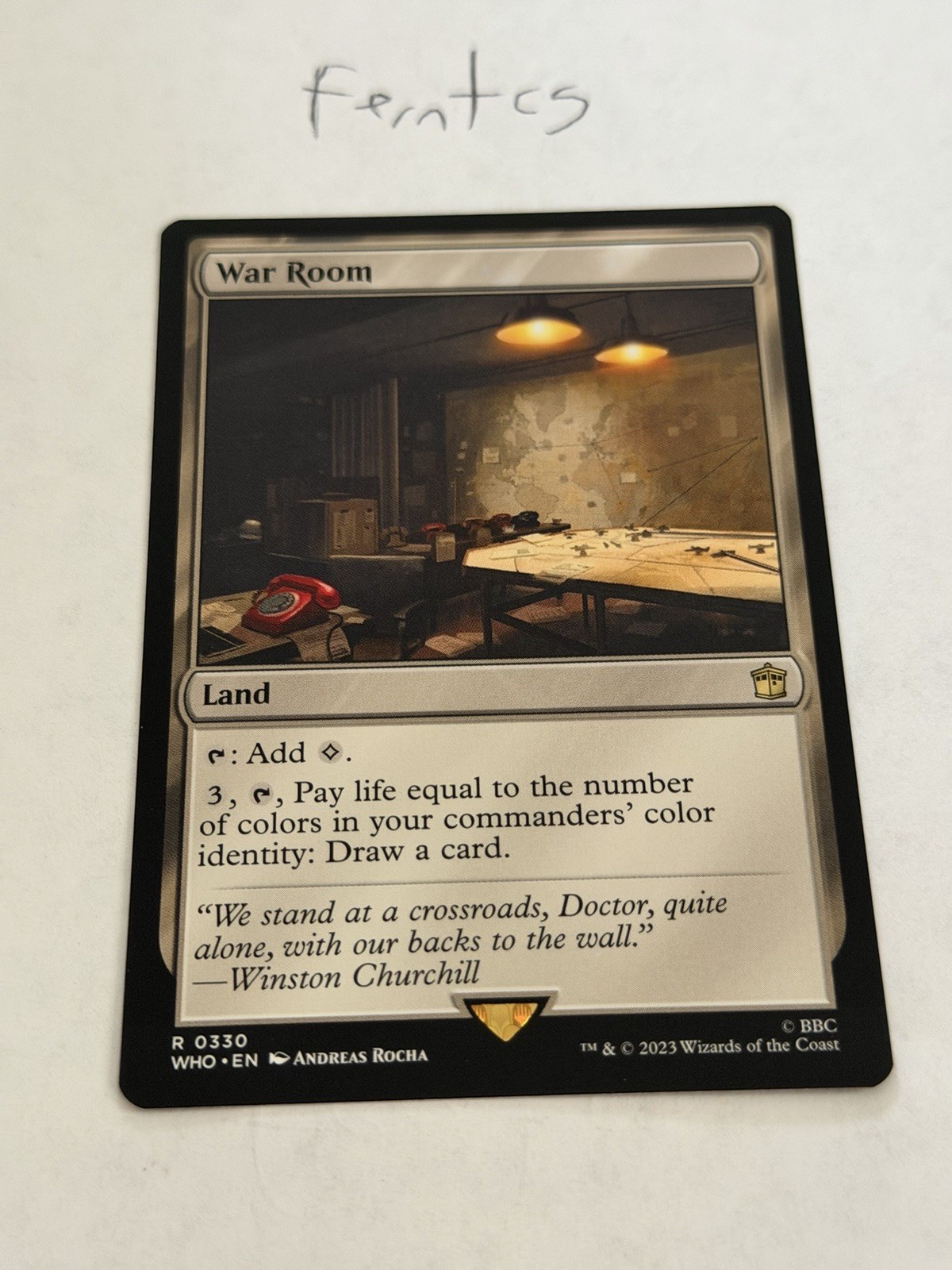 Magic the Gathering War Room Rare NM Dr Who Ships Same Day