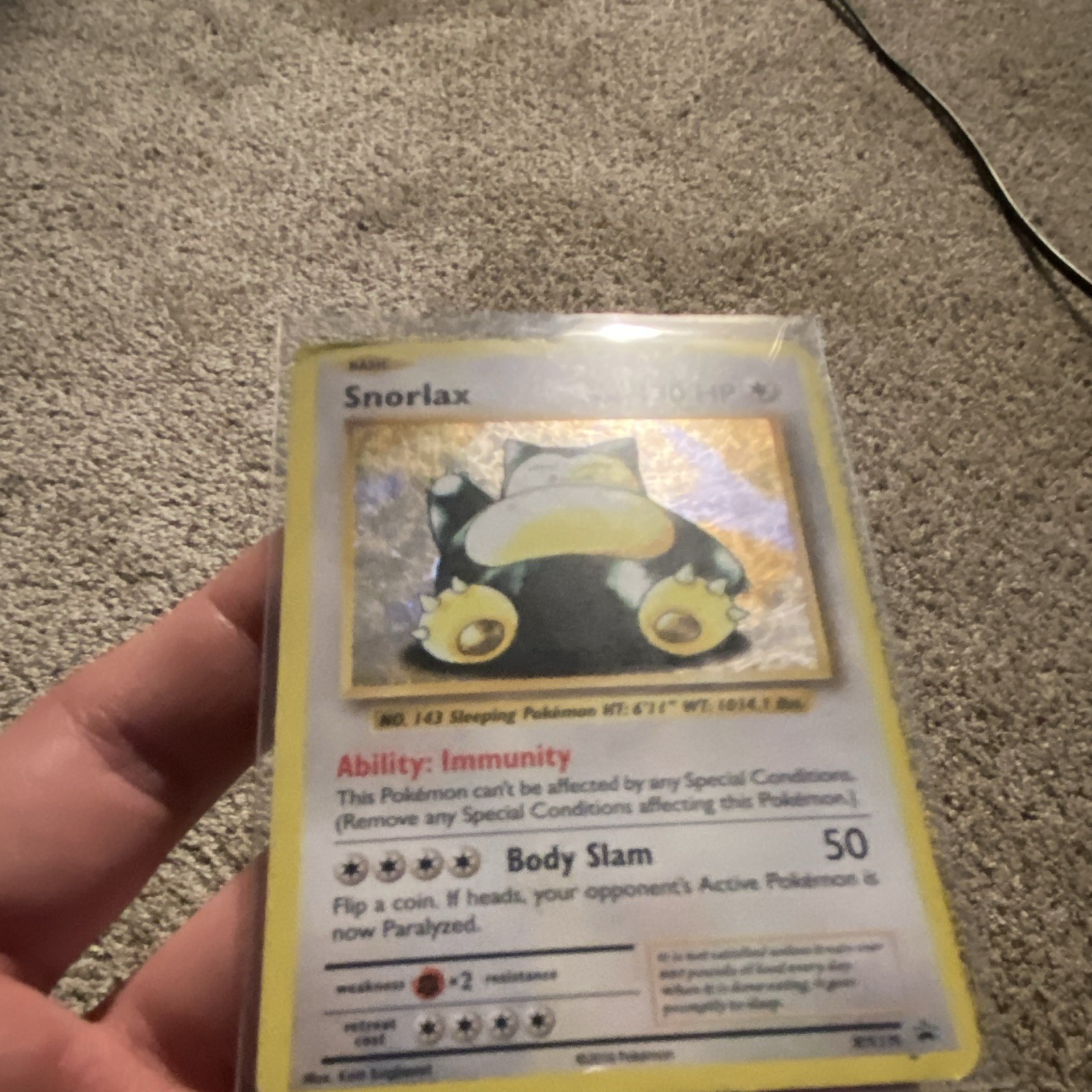 Pokemon TCG Snorlax Jungle Holo Rare English 130 HP Unlimited