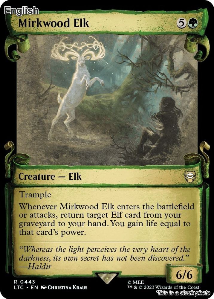 Magic Mirkwood Elk (Showcase Scrolls) 443 Rare Commander: The Lord of the Rin…