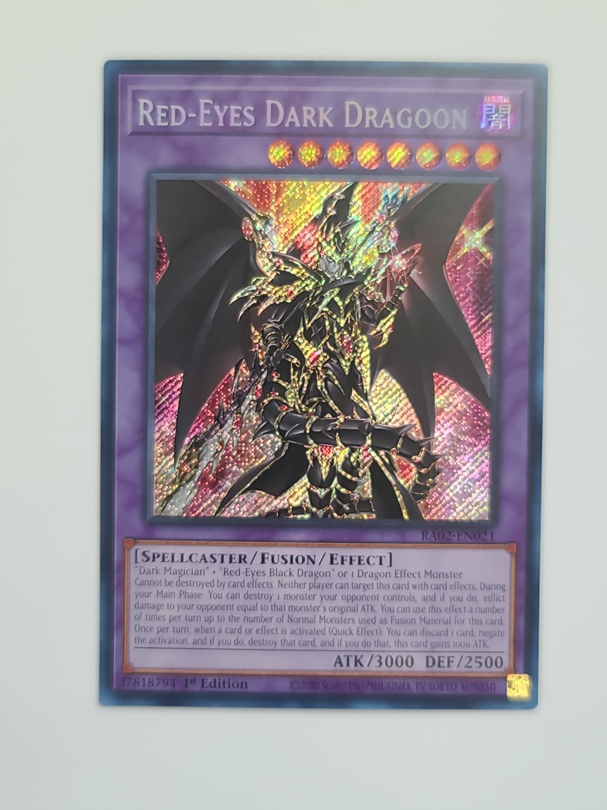 RED-EYES DARK DRAGOON – 1ST EDITION – SECRET RARE – NEAR MINT