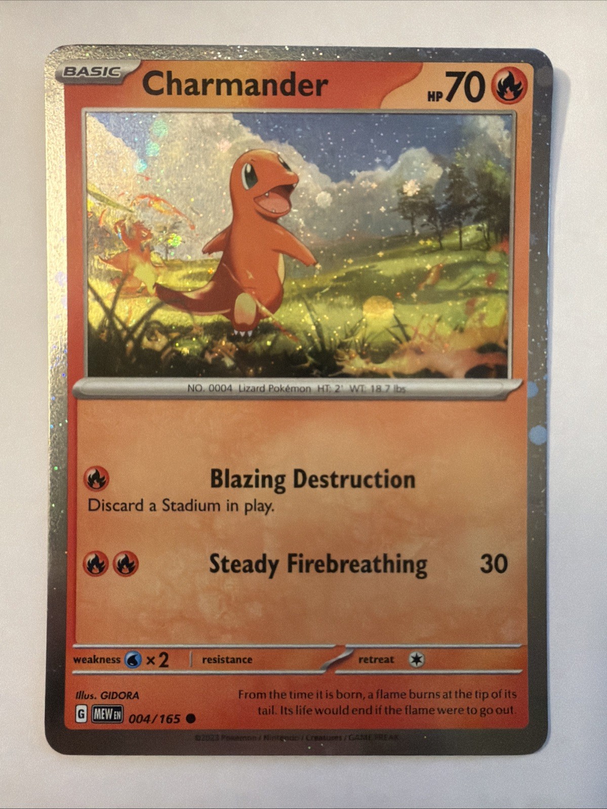 Charmander 004/165 Scarlet & Violet Promo Cosmos Holo Pokemon Card NM