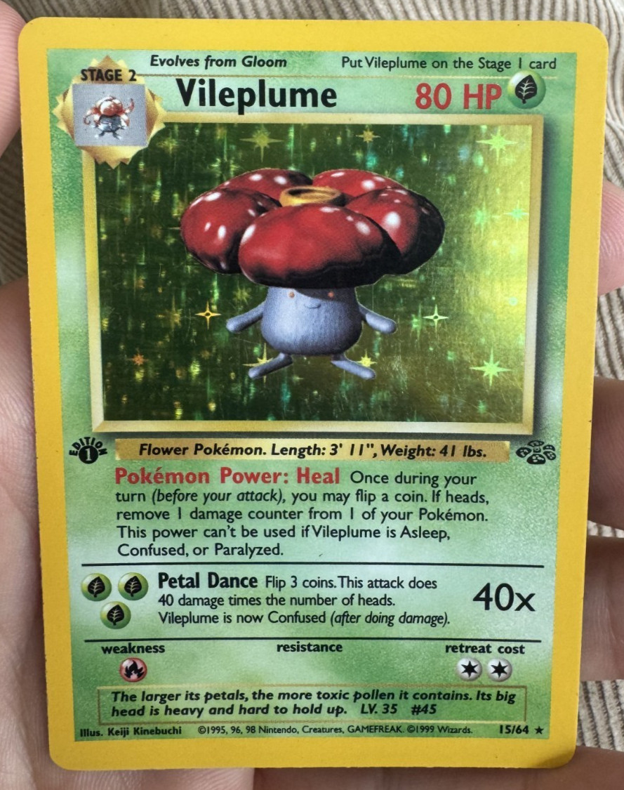 Vileplume 15/64 first edition Jungle Holo
