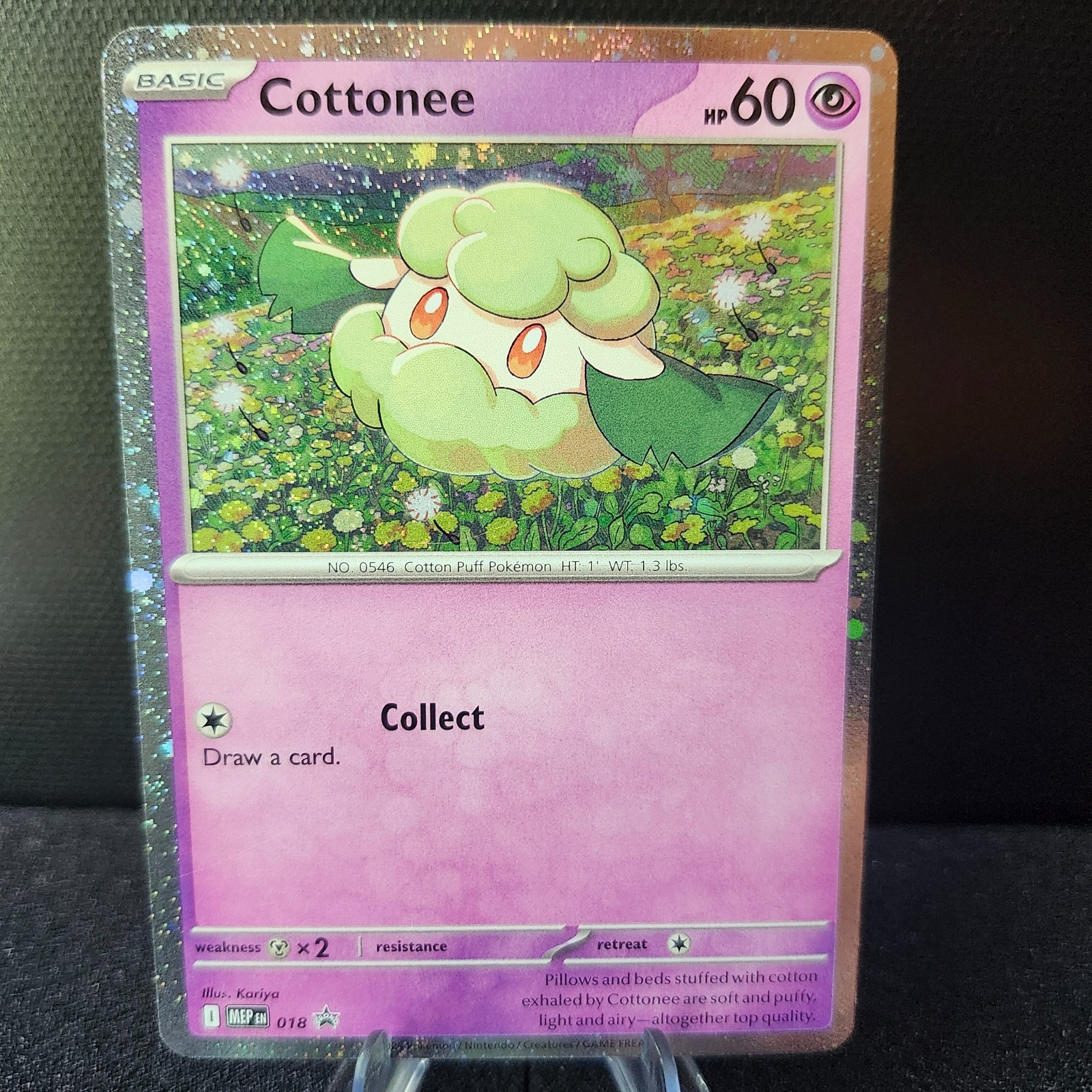 Cottonee 018 Cosmos Holo Mega Evolution Pokemon NM