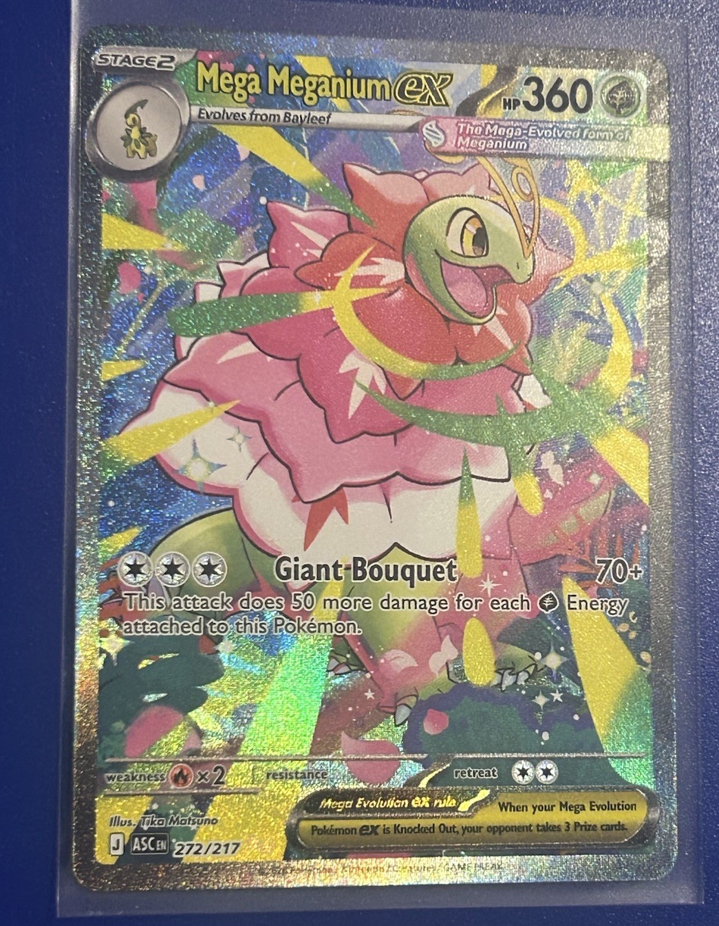 Pokémon TCG Mega Meganium 272/217 Ascended Heroes SIR Near Mint Card