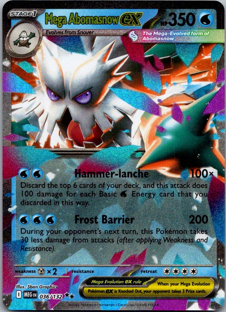 Mega Abomasnow ex – 036/132 – MEG – Holofoil – Double Rare