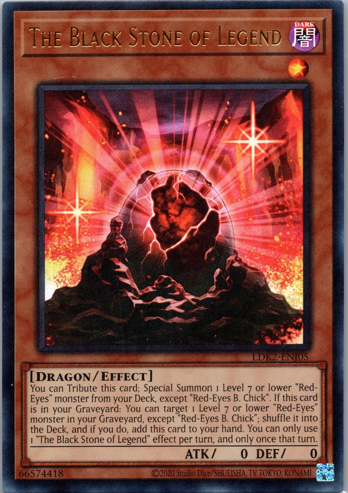The Black Stone of Legend Unlimited Ultra Rare Legendary Decks II LDK2-ENJ05 NM