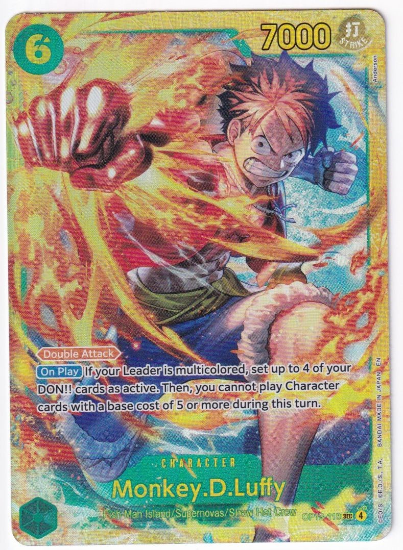 Monkey.D.Luffy (118) OP13-118 Secret Rare Carrying On His Will One Piece Foil NM