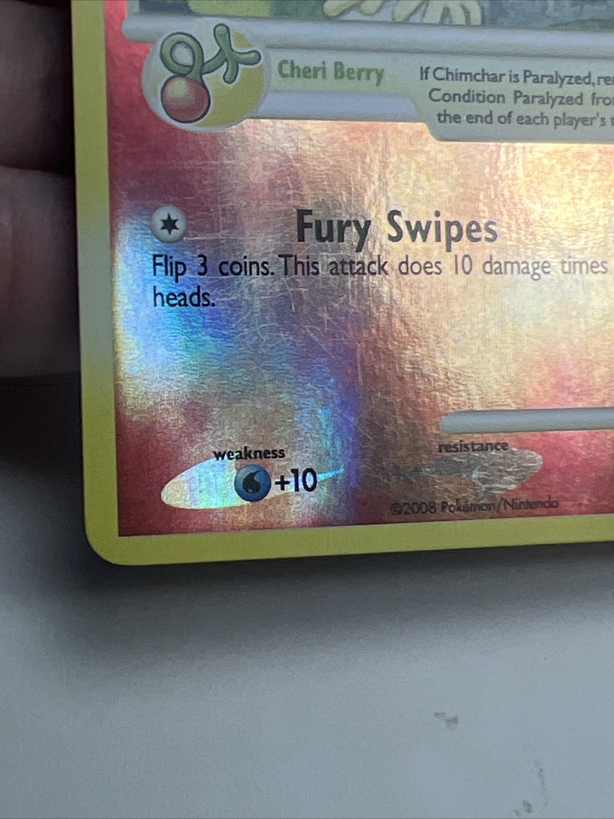 HP+ Chimchar 57/100 Reverse Holo Majestic Dawn AUTHENTIC Pokemon Card