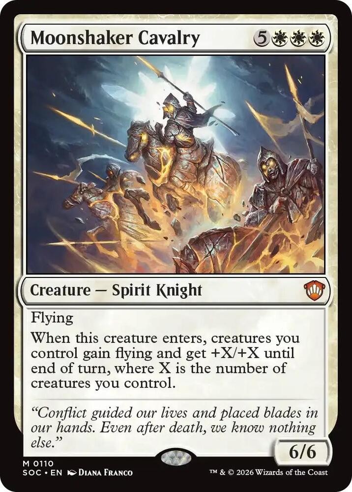 Moonshaker Cavalry MTG M 110 Commander: Secrets of Strixhaven SOC NM