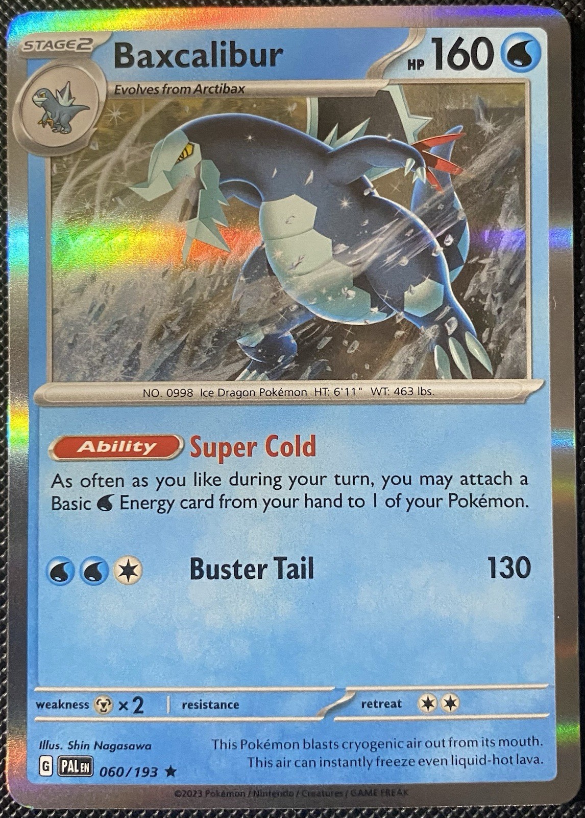 Baxcalibur 060/193 Sv02: Paldea Evolved Holo – Pokémon Card