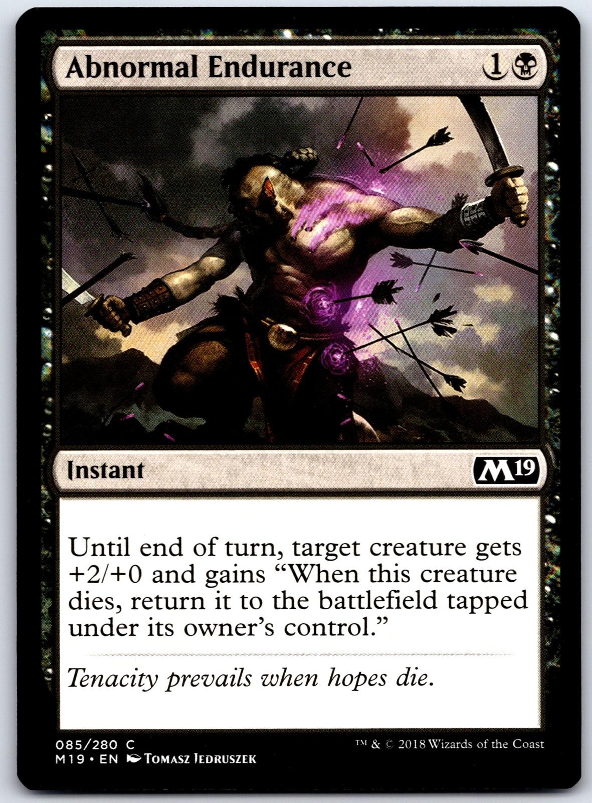 Abnormal Endurance 85 C Core Set 2019 Magic: The Gathering NM/M