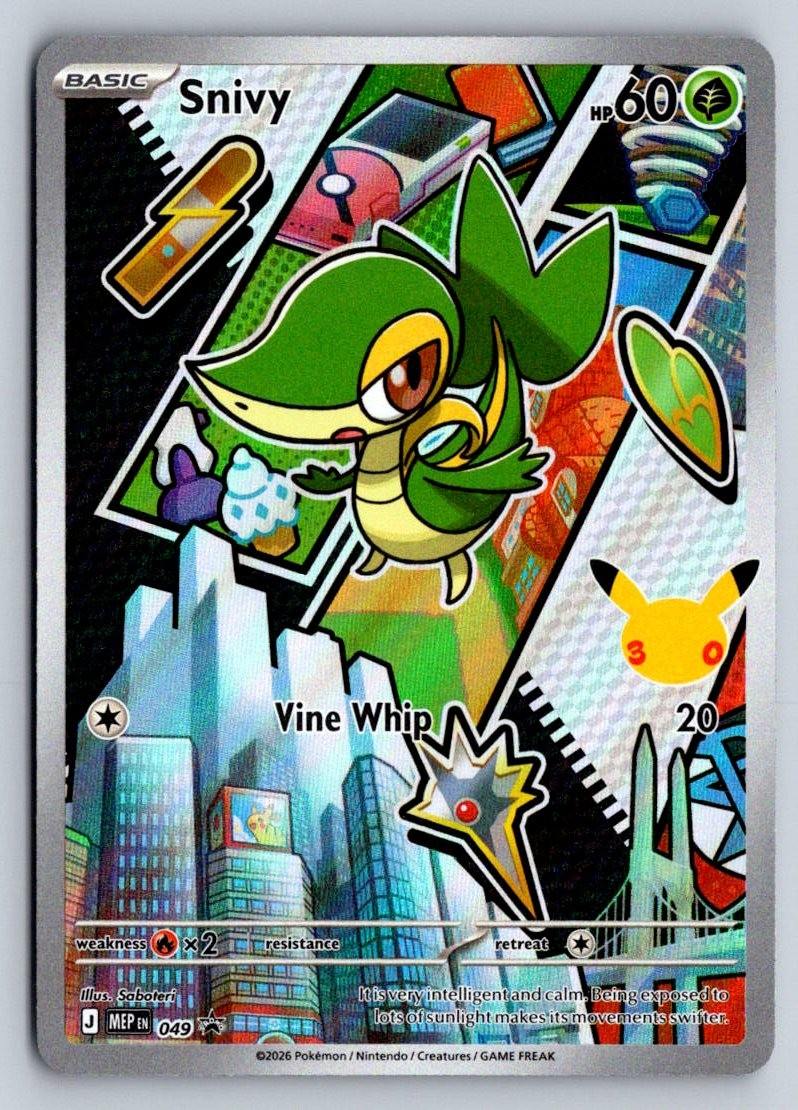 SNIVY 049 ME: MEGA EVOLUTION PROMO POKEMON HOLO NM
